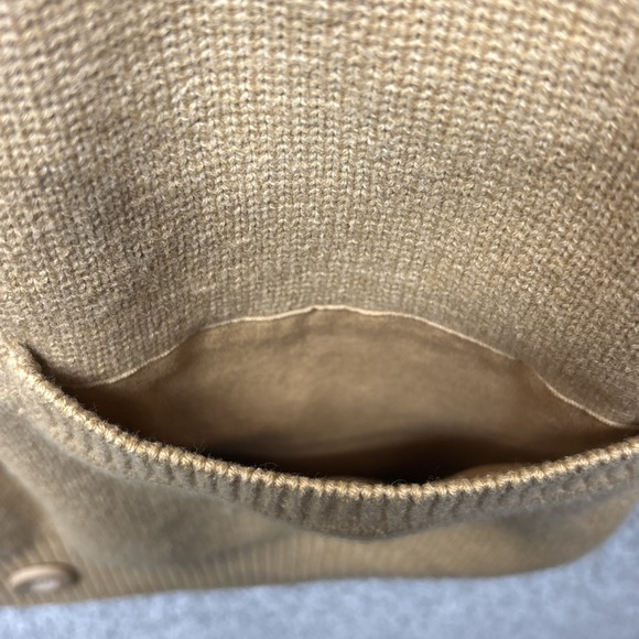 Paul Fredrick Double Breasted Cardigan Knit Men's XXL Tan Merino Wool Grandpa - Picture 11 of 16